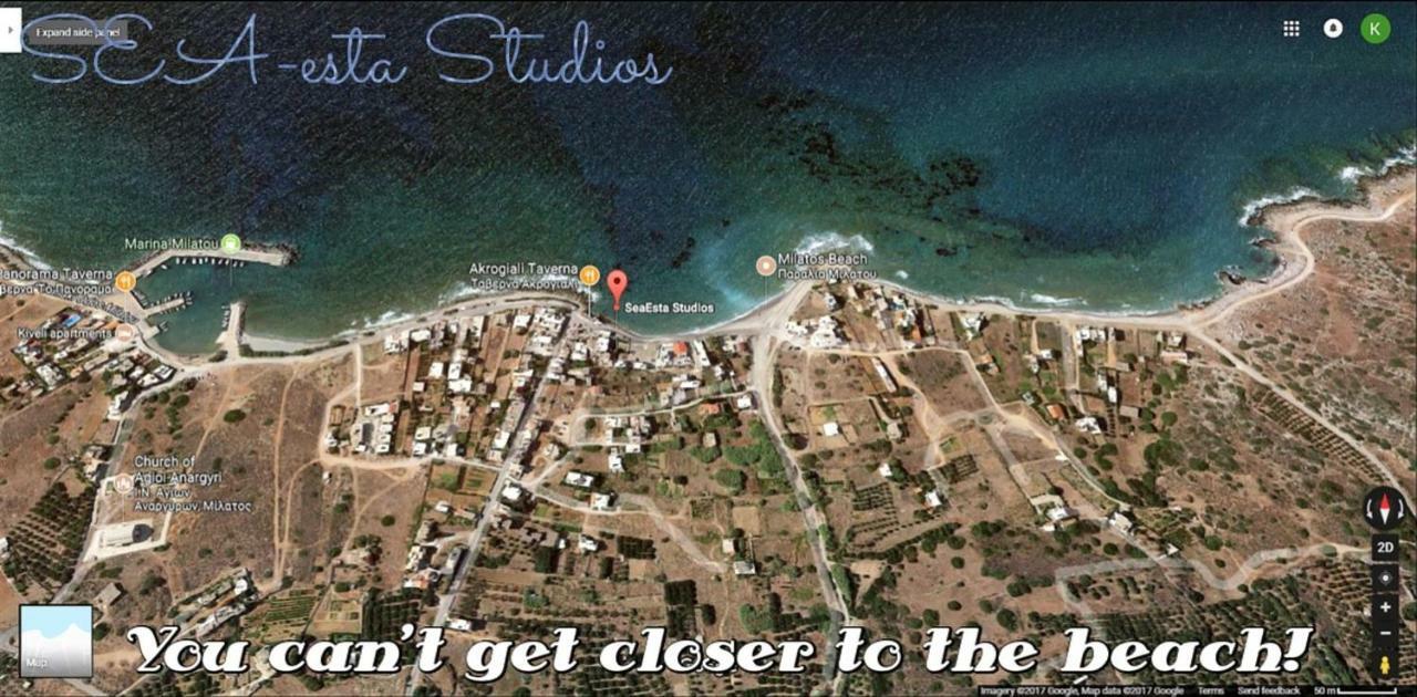 Sea-Esta Beach Studios Милатос Экстерьер фото